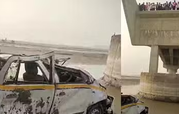 बरेली में अधूरे पुल से गिरी कार, तीन दोस्तों की मौत