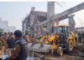 कन्नौज स्टेशन पर निर्माणाधीन लिंटर गिरा: 46 मजदूर मलबे में दबे, 3 की हालत नाजुक
